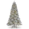 National Tree Company Pre-Lit 'Feel Real' Artificial Christmas Tree, Iceland Fir, Green, Cosmic LED Lights, Includes Stand, 6.5 Feet -National Tree Company PEIL2 DK08 65