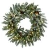 National Tree Company, Pre-Lit Artificial Christmas Wreath, Snowy Morgan Spruce With Twinkly LED Lights, Plug In, 30 In 1 National Tree Company, Pre-Lit Artificial Christmas Wreath, Snowy Morgan Spruce With Twinkly LED Lights, Plug In, 30 In -National Tree Company PEMG3 300T 30WS