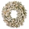 National Tree Company, Pre-Lit Artificial Christmas Wreath, Snowy Sheffield Spruce With Twinkly LED Lights, Plug In, 30 In -National Tree Company PESL3 300T 30WS