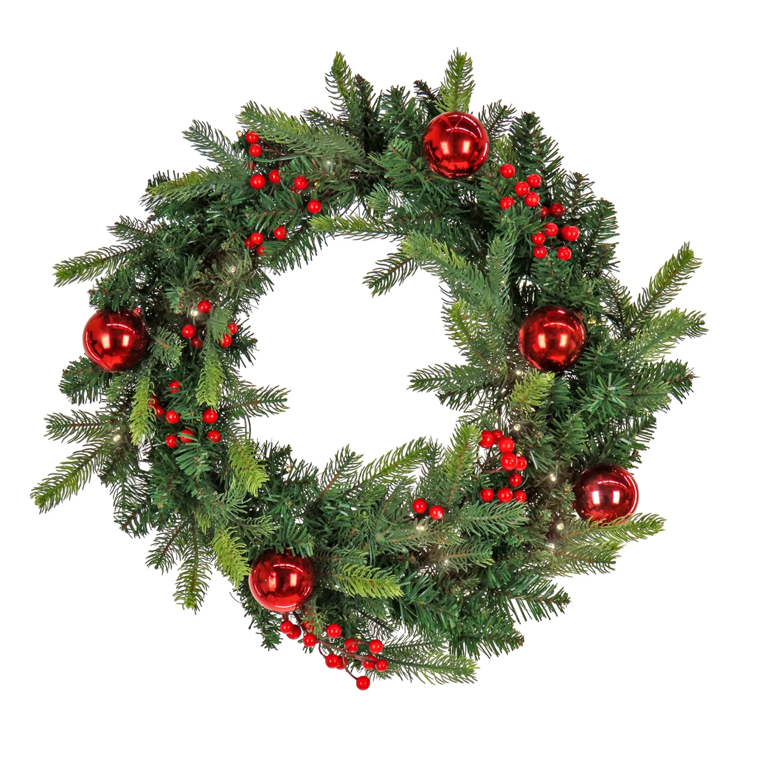 National Tree Company First Traditions 24" Scotch Creek Fir Pre-Lit Wreath 3 National Tree Company First Traditions 24" Scotch Creek Fir Pre-Lit Wreath
