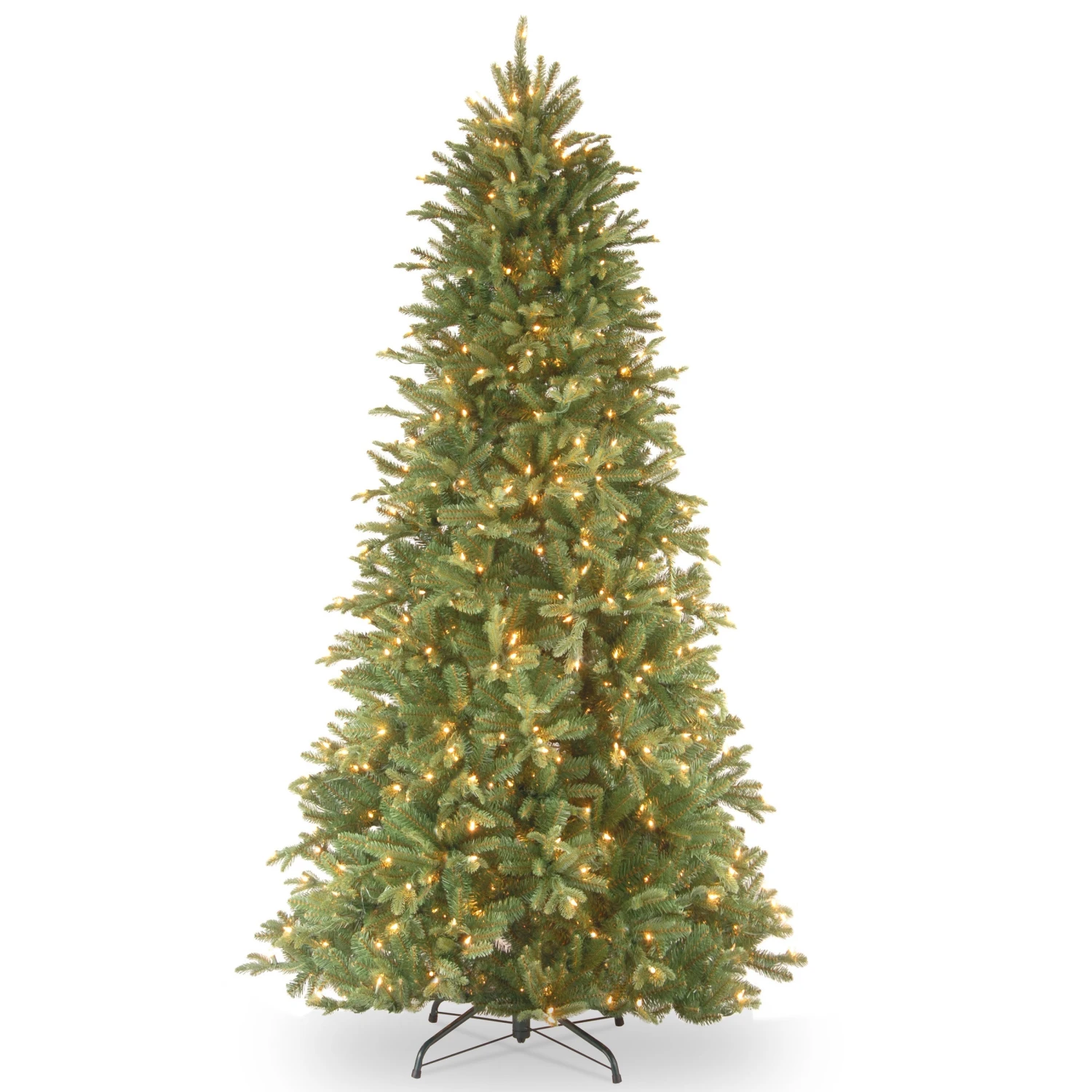 National Tree Company Pre-Lit 'Feel Real' Artificial Slim Christmas Tree, Green, Tiffany Fir, White Lights, Includes Stand, 7 Feet 3 National Tree Company Pre-Lit 'Feel Real' Artificial Slim Christmas Tree, Green, Tiffany Fir, White Lights, Includes Stand, 7 Feet