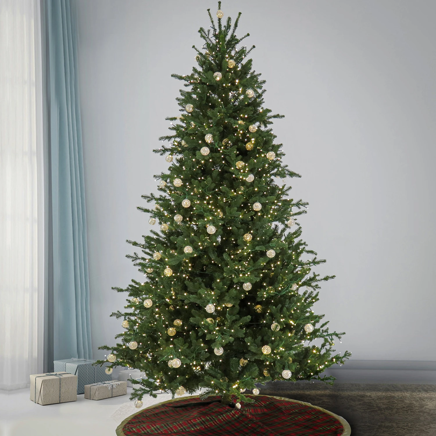 National Tree Company 7.5 Ft Pre-Lit Aspen Pine Tree With LED Lights 4 National Tree Company 7.5 Ft Pre-Lit Aspen Pine Tree With LED Lights - Image 2