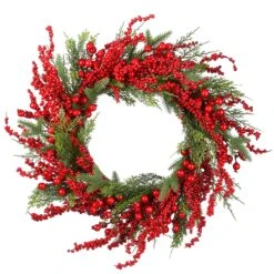 National Tree Company 24" Cedar And Berry Wreath