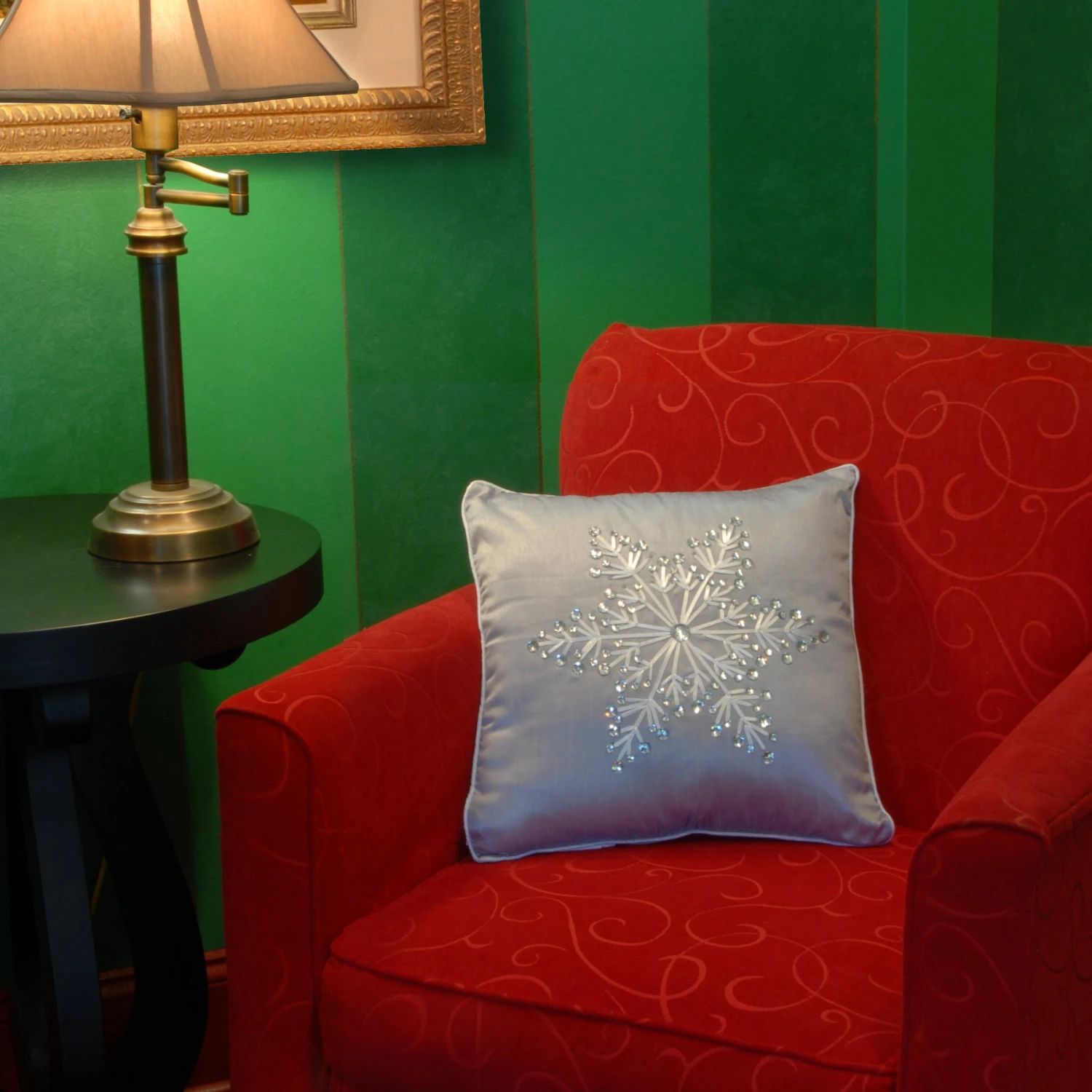 National Tree Company 16in Snowflake Pillow 4 National Tree Company 16in Snowflake Pillow - Image 2