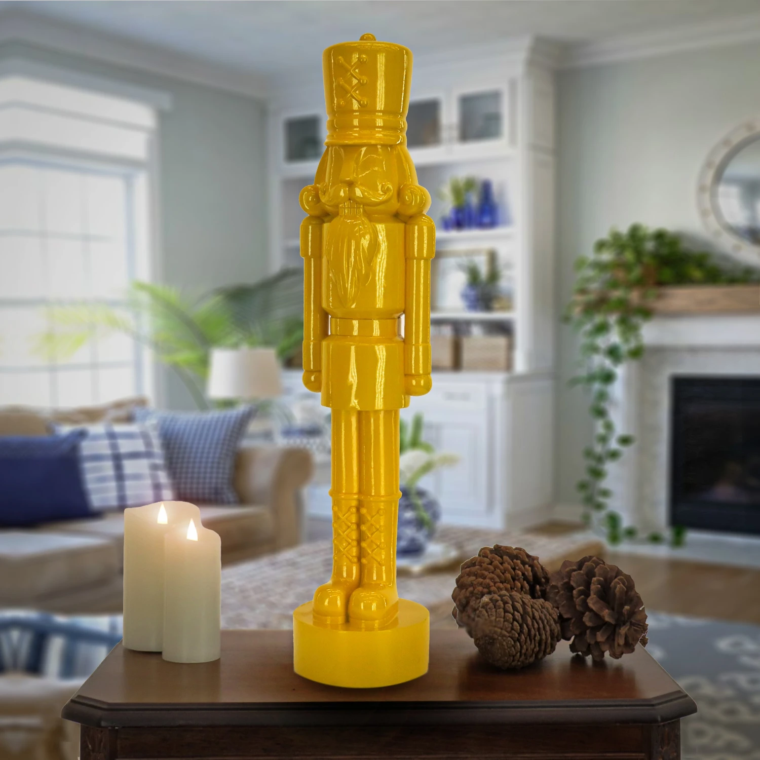 National Tree Company 24" HGTV Home Collection Nutcracker Christmas Decor, Yellow 4 National Tree Company 24" HGTV Home Collection Nutcracker Christmas Decor, Yellow - Image 2