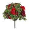 National Tree Company Pre Lit Artificial Urn Filler, Vienna Waltz, Decorated With Red Flower Blooms, Red Berry Clusters, Pine Cones, Warm White LED Lights, Battery Powered, Christmas Collection, 28 Inches 1 National Tree Company Pre Lit Artificial Urn Filler, Vienna Waltz, Decorated With Red Flower Blooms, Red Berry Clusters, Pine Cones, Warm White LED Lights, Battery Powered, Christmas Collection, 28 Inches -National Tree Company VW63 300L 28U B