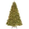 Pre-Lit 'Feel Real' Artificial Christmas Tree, Grande Fir, Green, White Lights, Includes Stand, 7.5 Feet